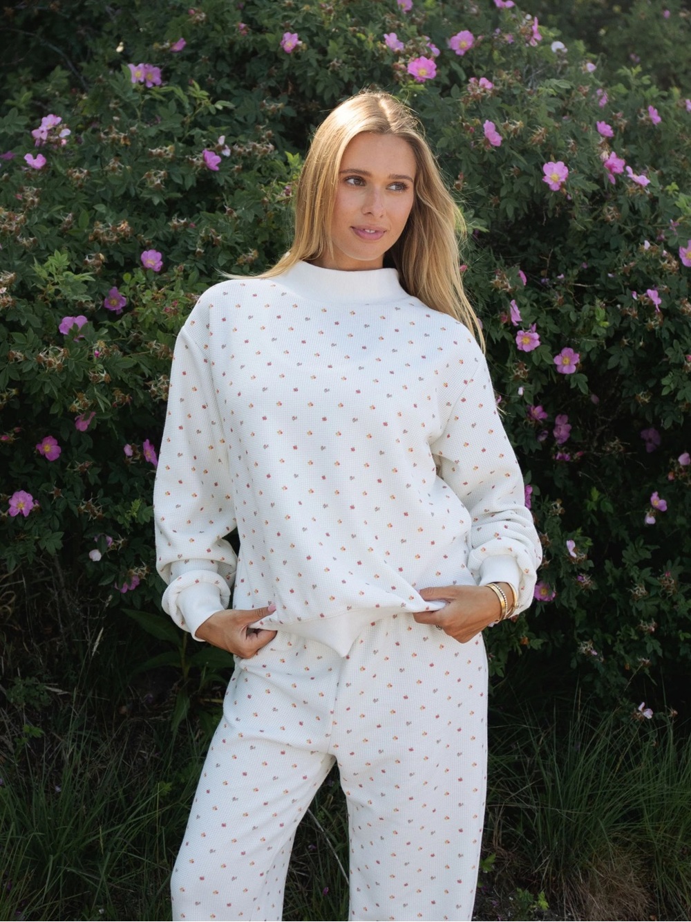 PARKE Maggie & Emma Waffle Mockneck Pullover